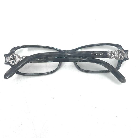 Vintage Tiffany & Co. Black Gray Tortoise /Flowers Eyeglasses & Case - Picture 11 of 16